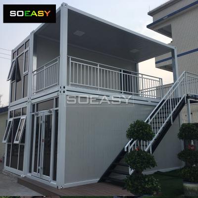 बिक्री के लिए Luxury  Container Villa 4 Units Flat Pack Combine Together Glass Wall with Balcony