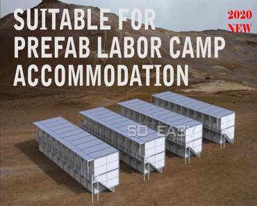 दो मंजिल foldable कंटेनर घर के लिए prefab श्रम शिविर आवास