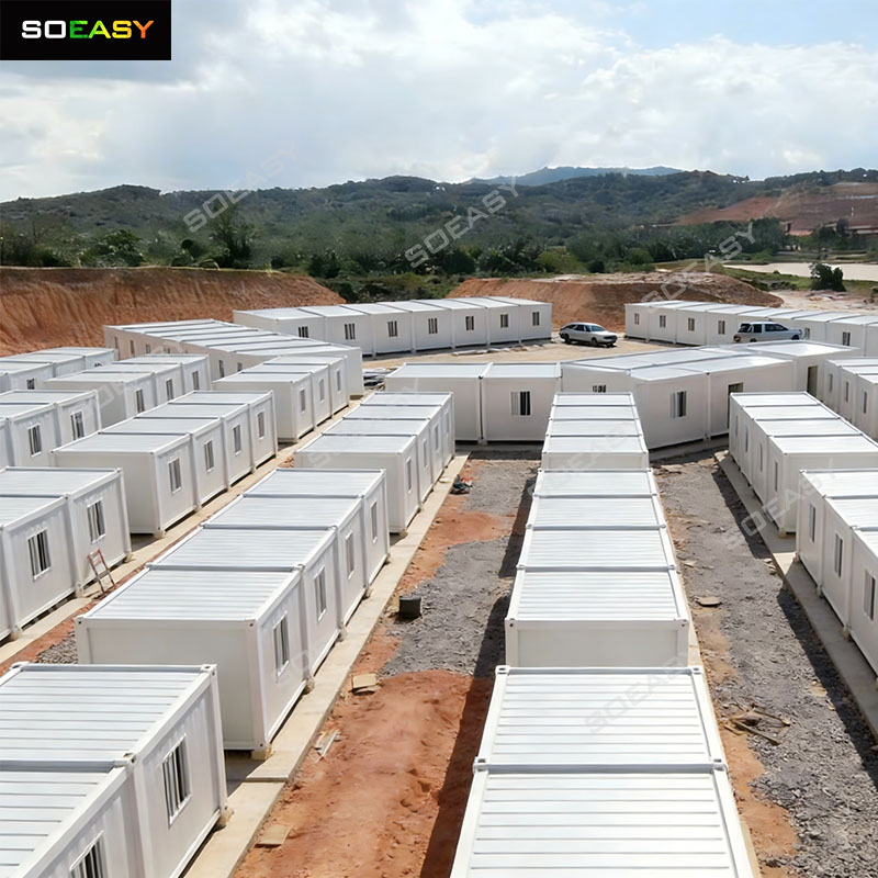 इंडोनेशिया में खनन शिविर के लिए अलग किए जा सकने वाला कंटेनर हाउस वर्कर क्वार्टर केबिन